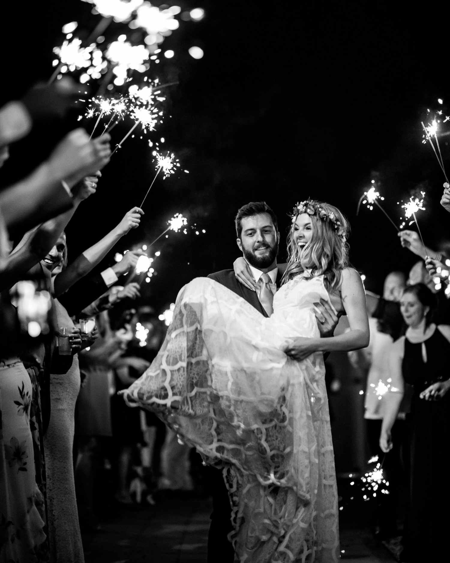 wedding exits sparklers