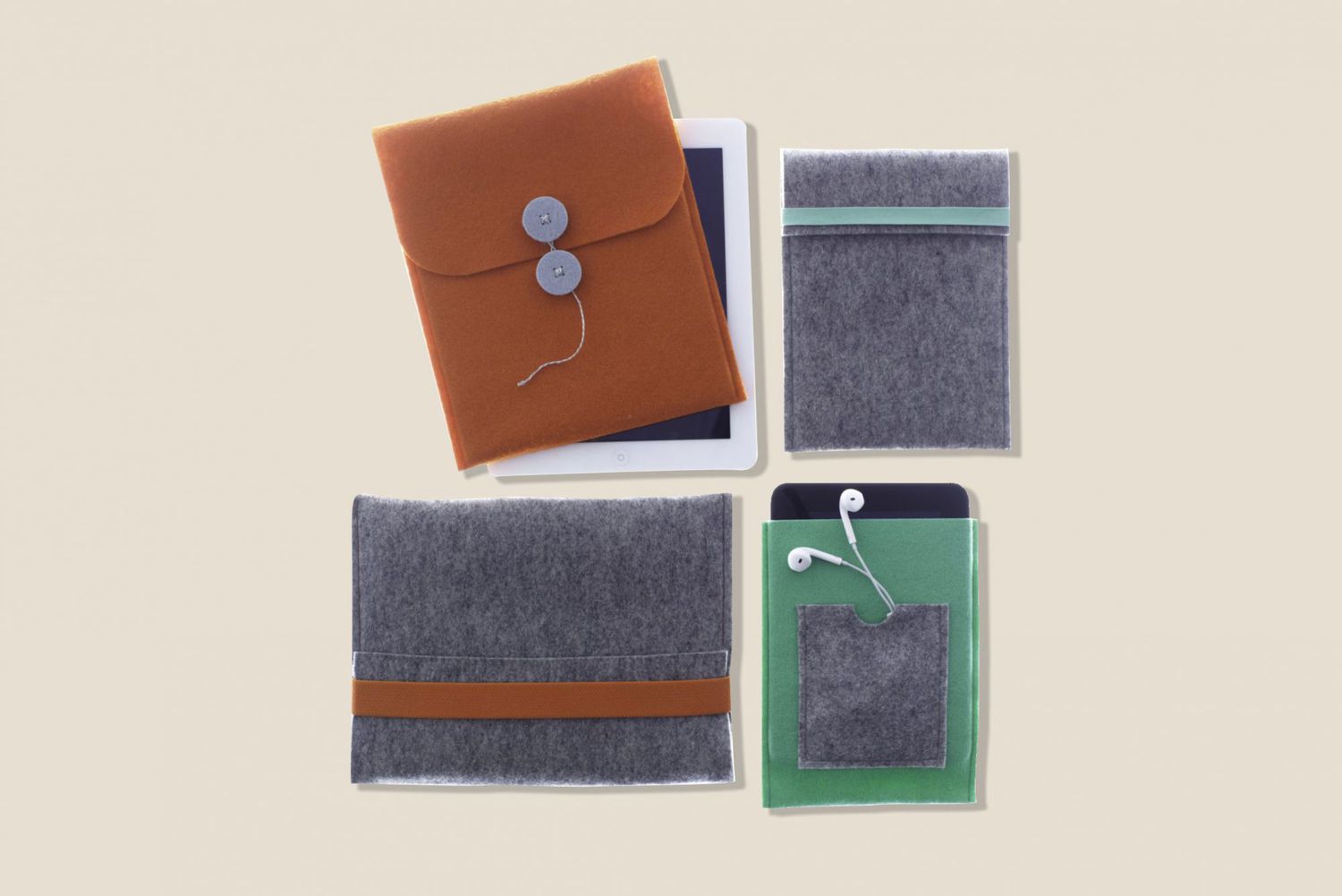 colorful tech cases made of fabric