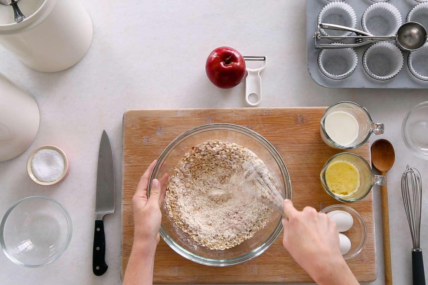 Step 1 Apple Oatmeal Muffins