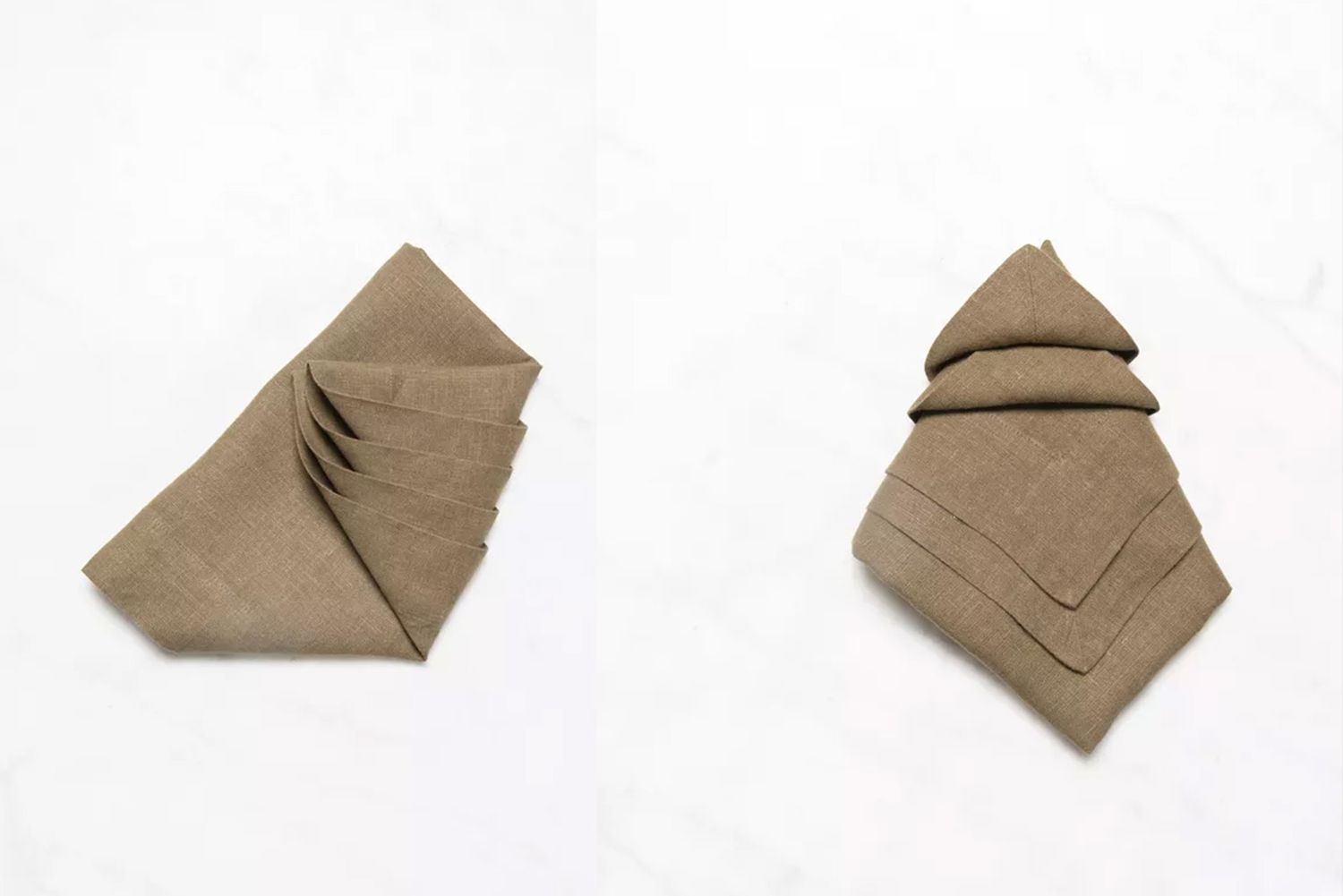 Christmas Tree Napkin Fold, Step Four