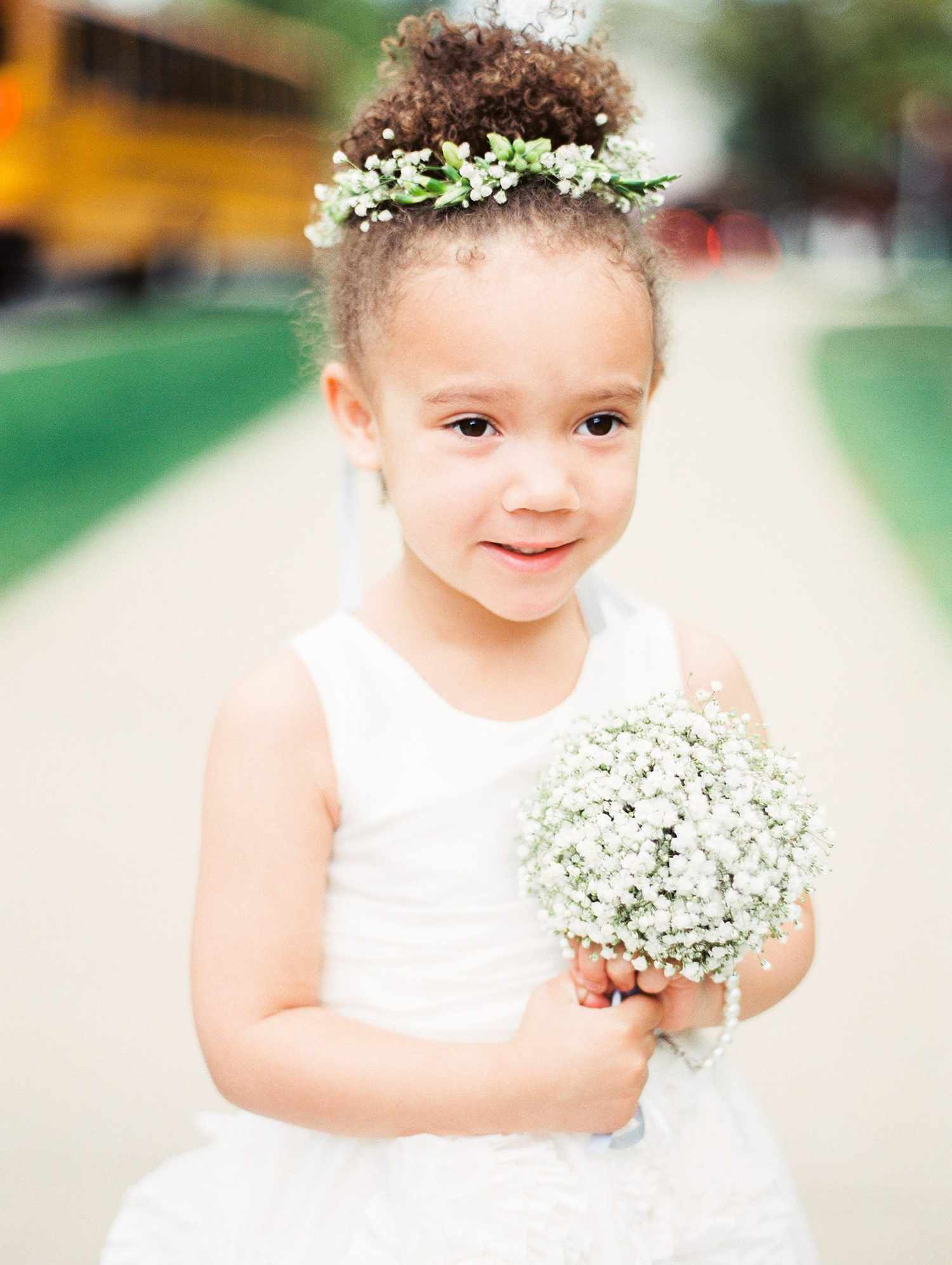 Flower Girl Hair Natural Hair in Bun