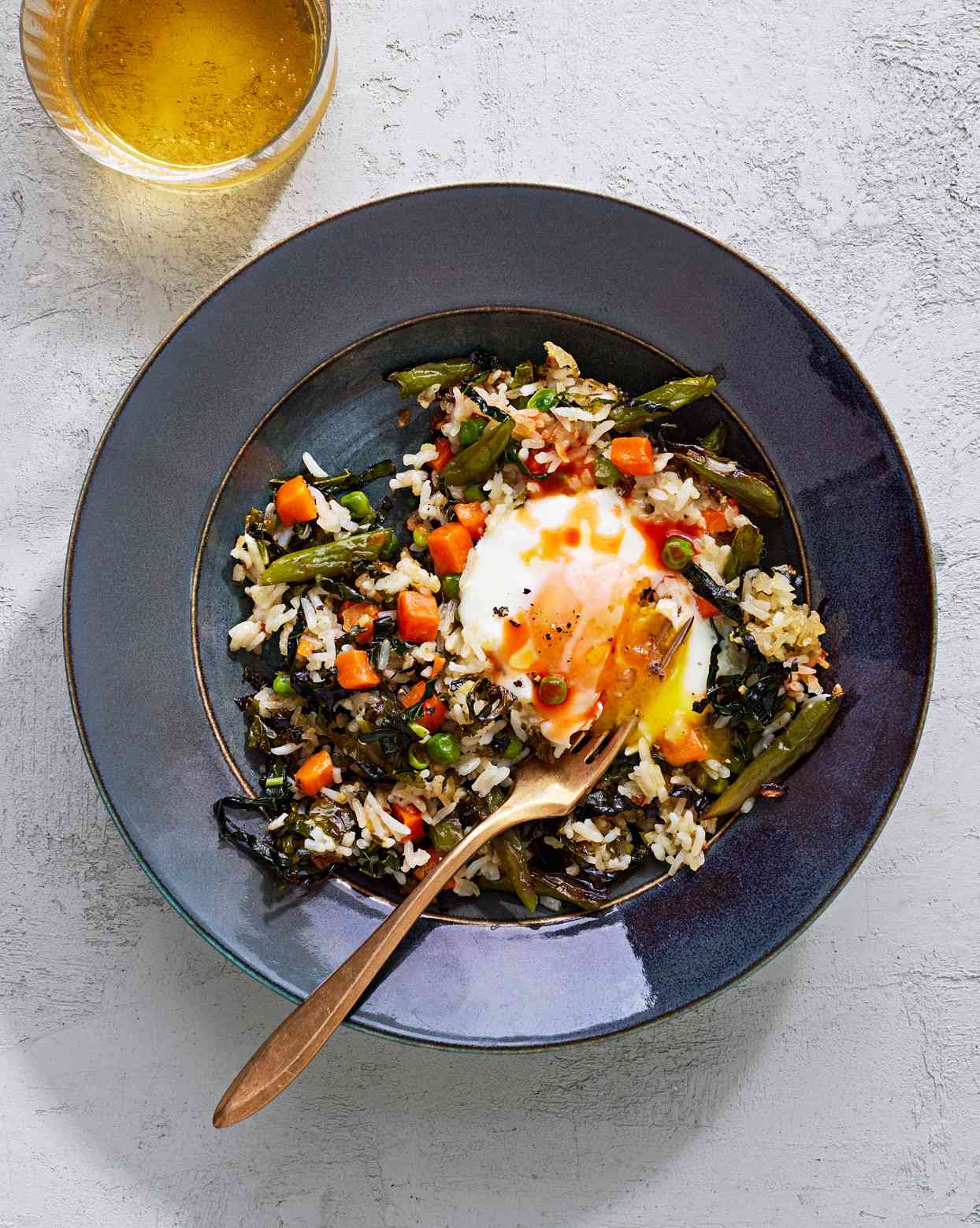 very veggie fried rice with eggs