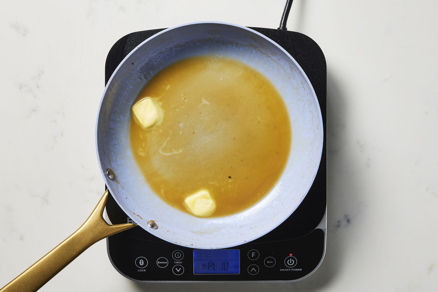 Butter in skillet