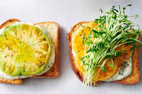 Heirloom Tomato Tartines with Garlic-Parsley Aioli